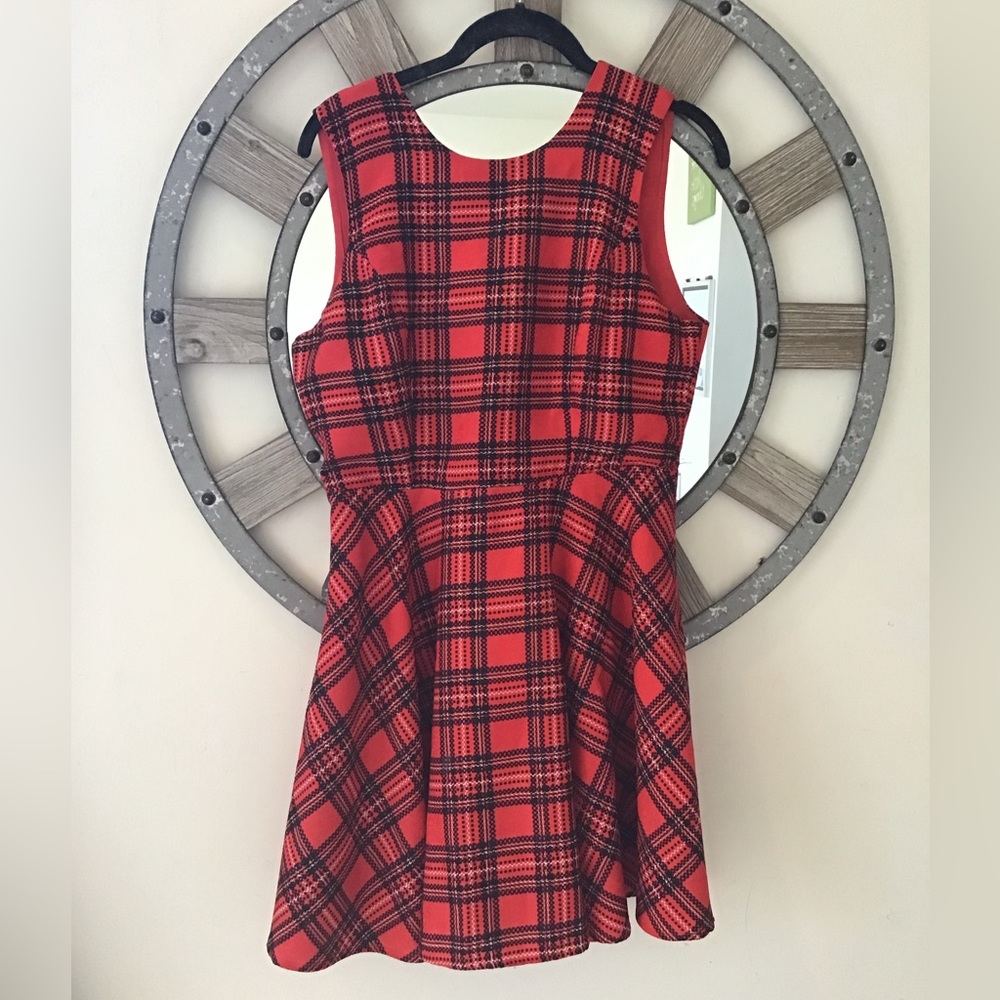 Red Checkered Lucca Couture Minidress